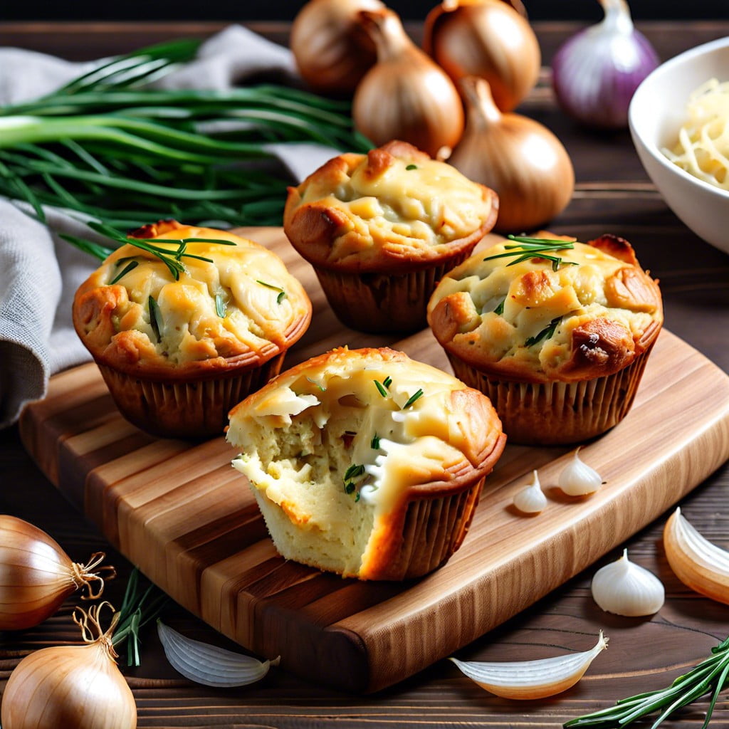 savory cheese and onion muffins