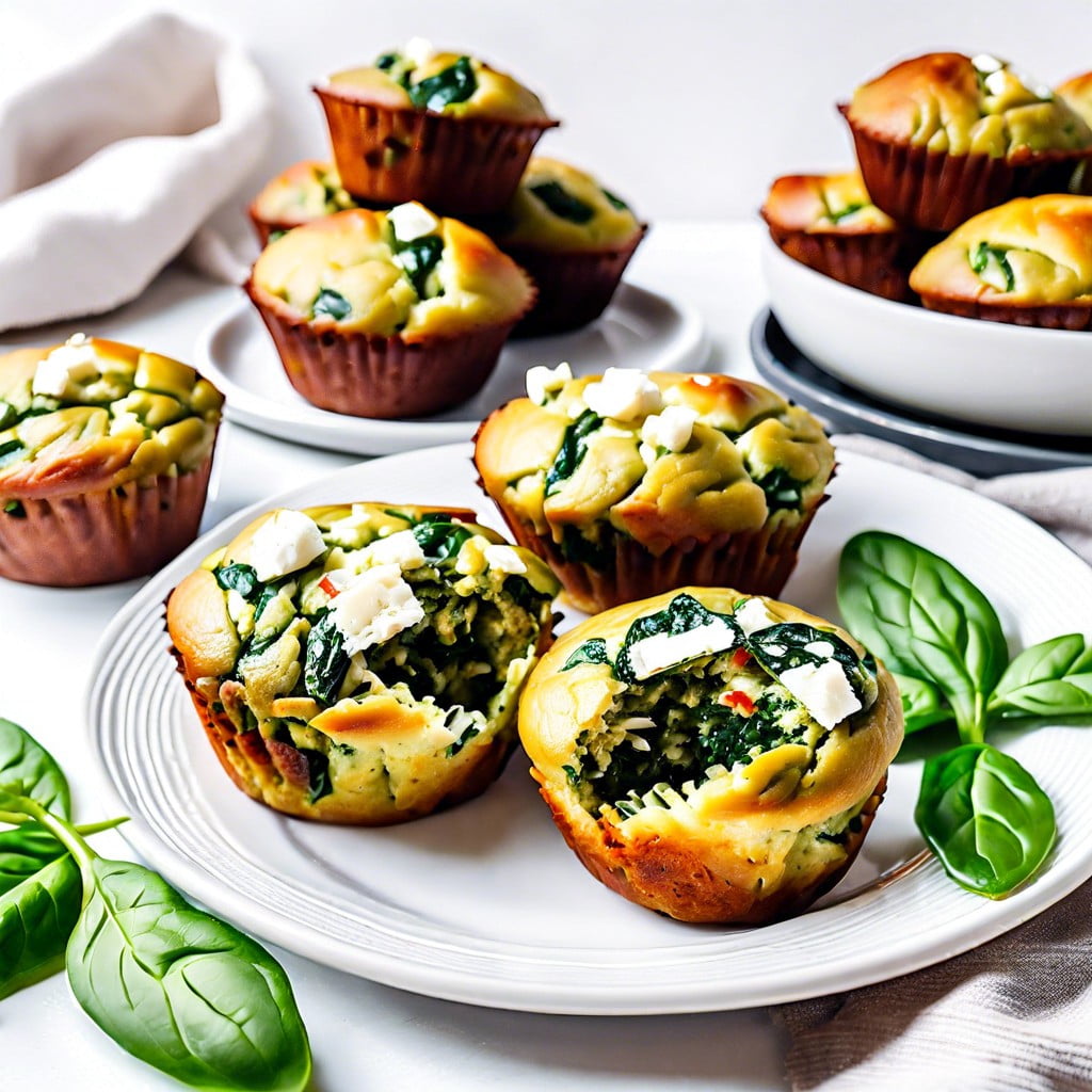savory spinach and feta muffins