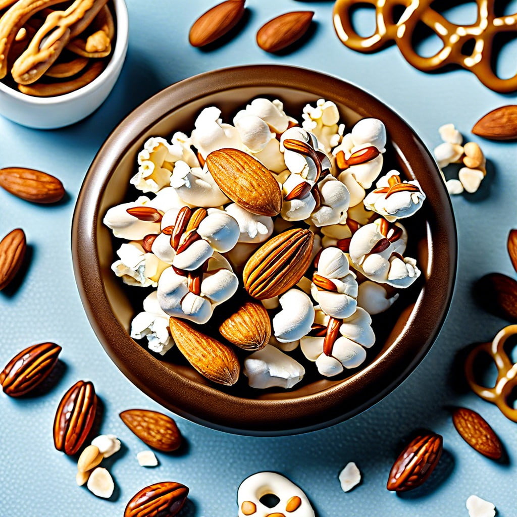 sea salt sensation salted popcorn roasted almonds and pretzels