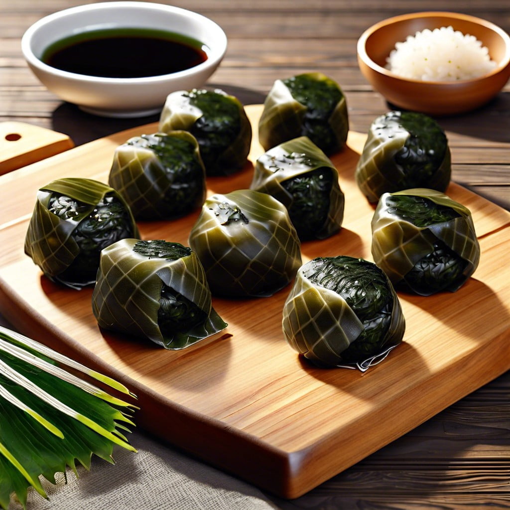 seaweed wrapped rice balls