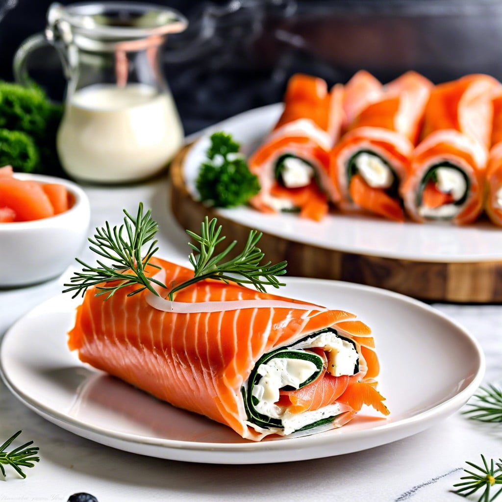 smoked salmon roll ups with cream cheese