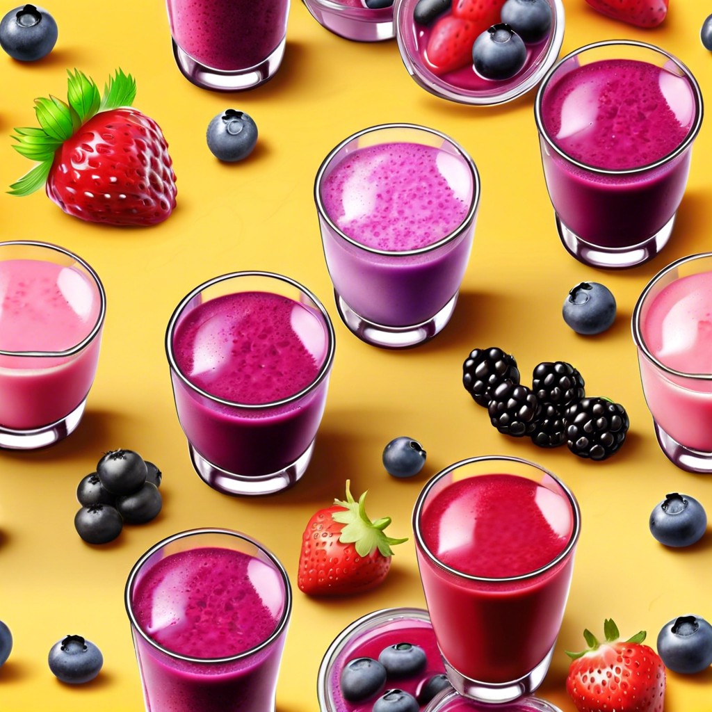 smoothie shots using 100 berries