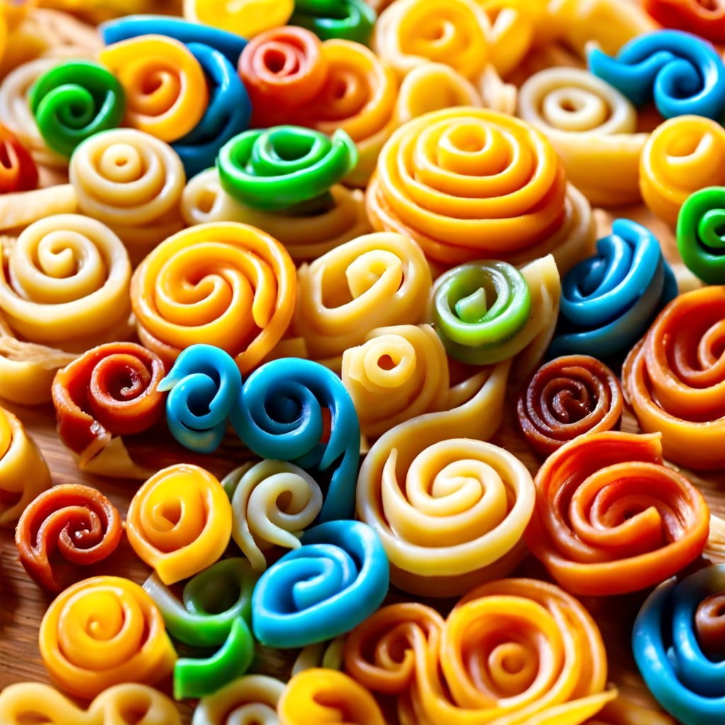 soft cooked pasta spirals