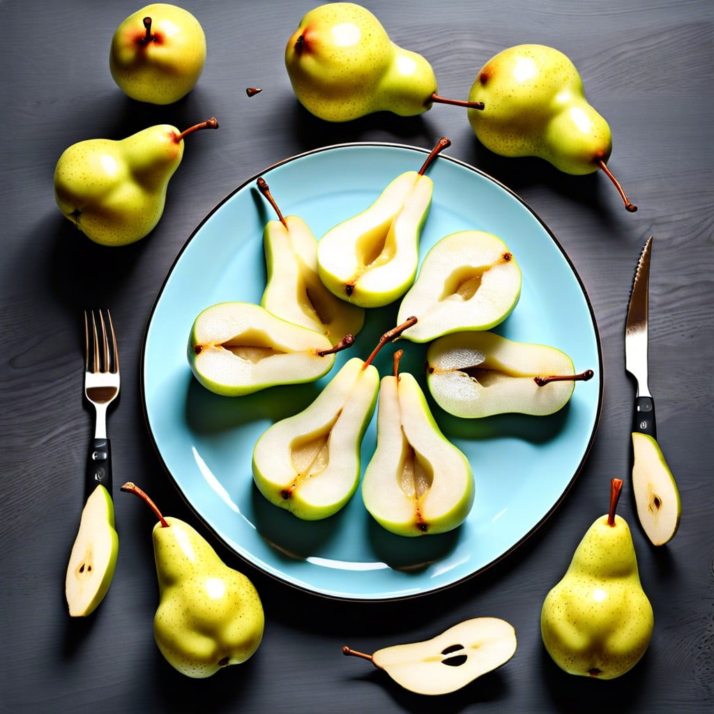 soft pear slices