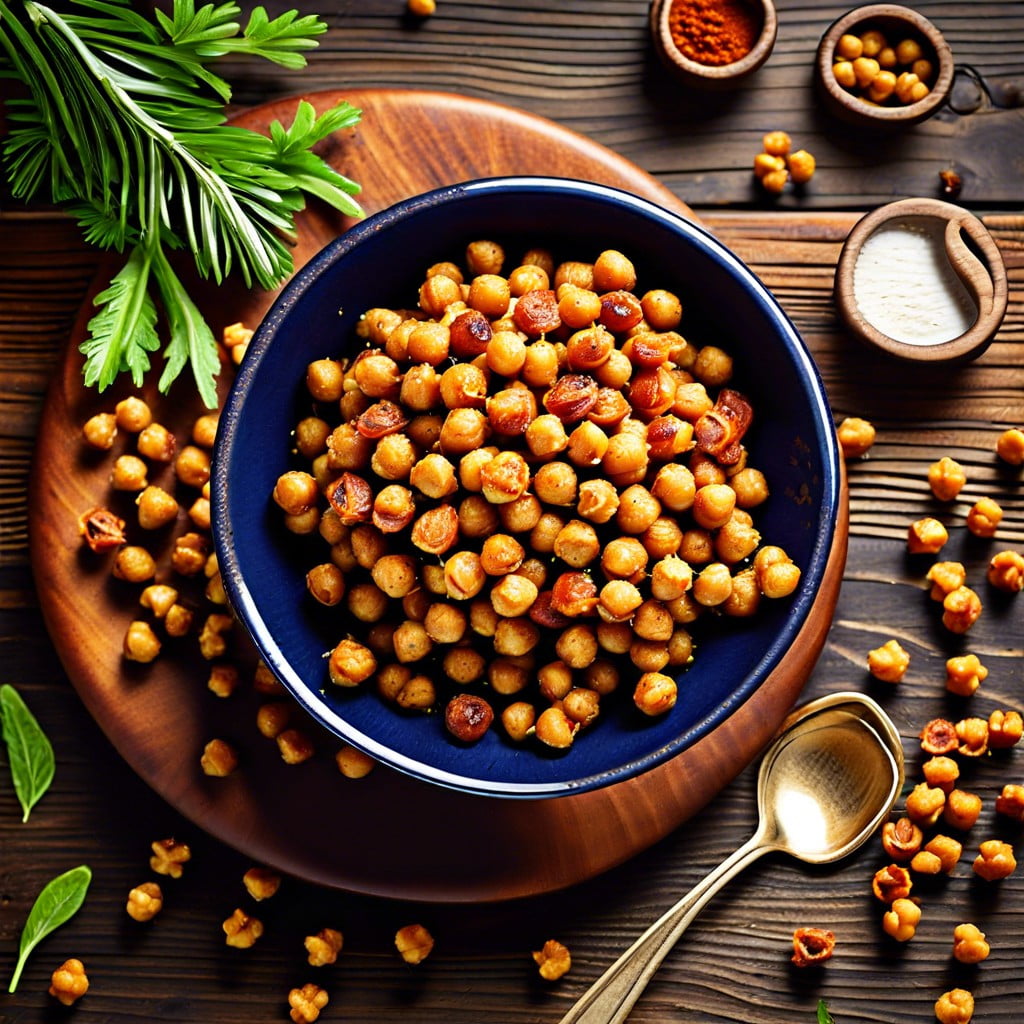 spiced chickpea crunchies