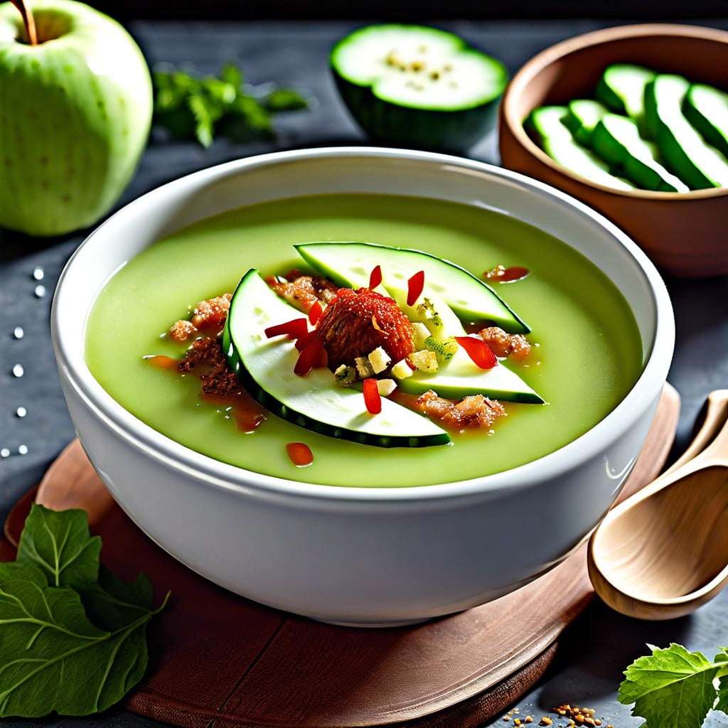 spicy apple and cucumber gazpacho