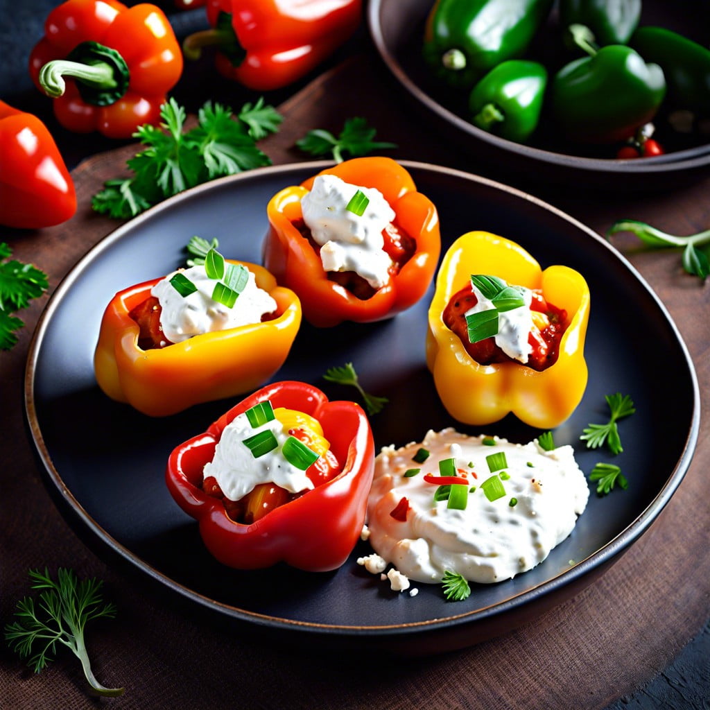 spicy cottage cheese stuffed peppers mini bell peppers filled with spiced cottage cheese