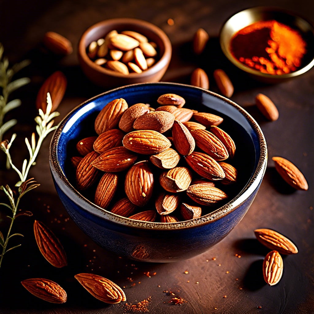 spicy roasted almonds