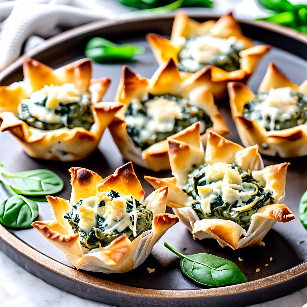 spinach and artichoke dip cups