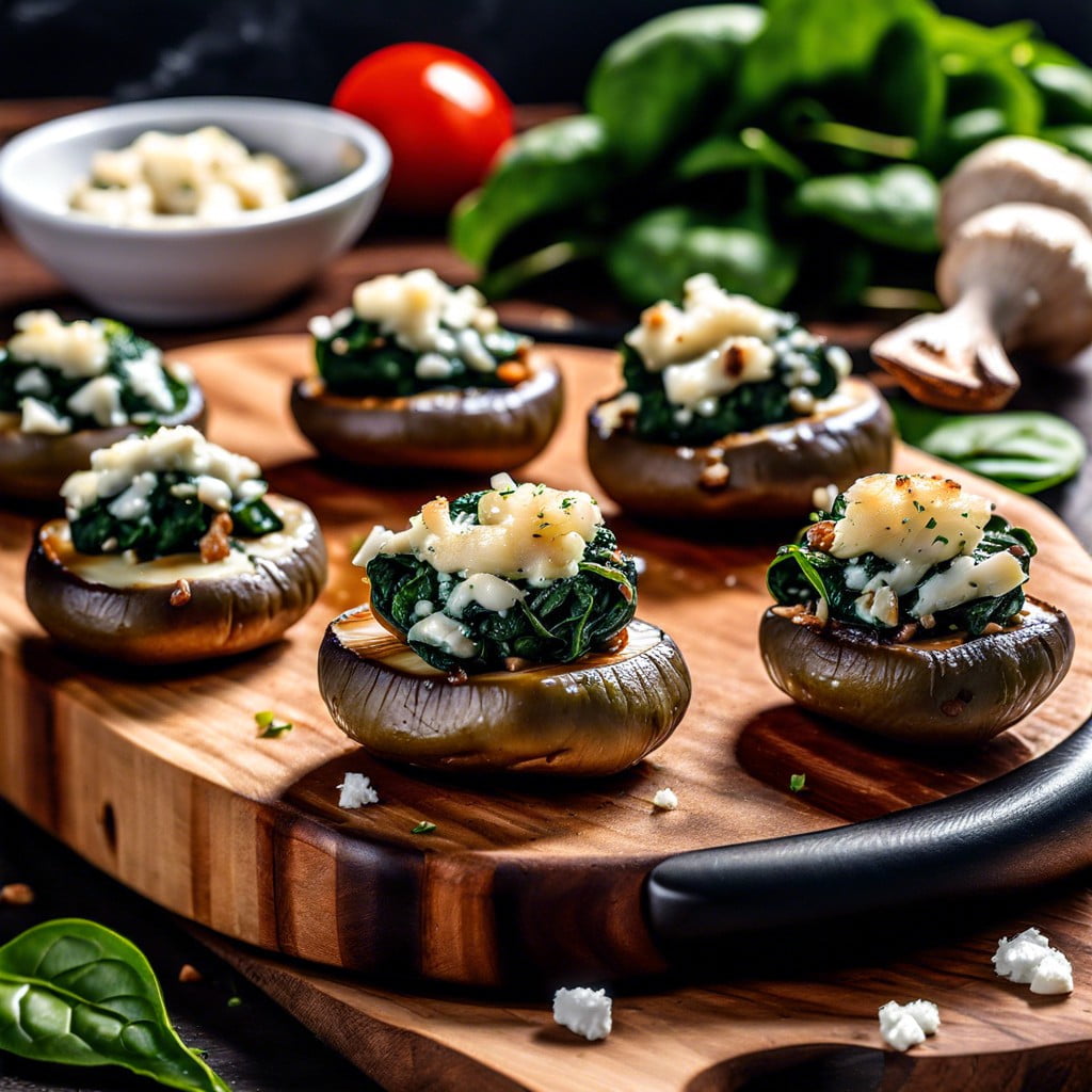 spinach and feta stuffed mushrooms