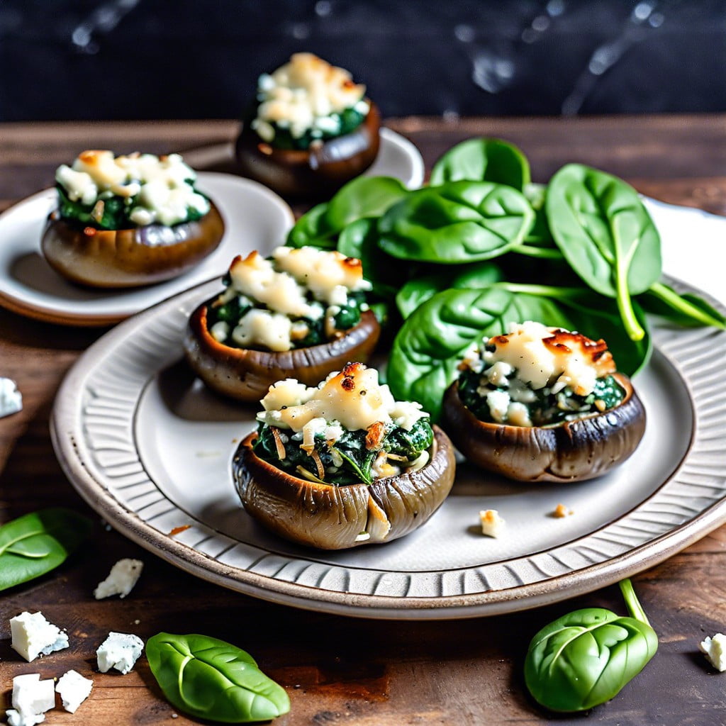 spinach and feta stuffed mushrooms