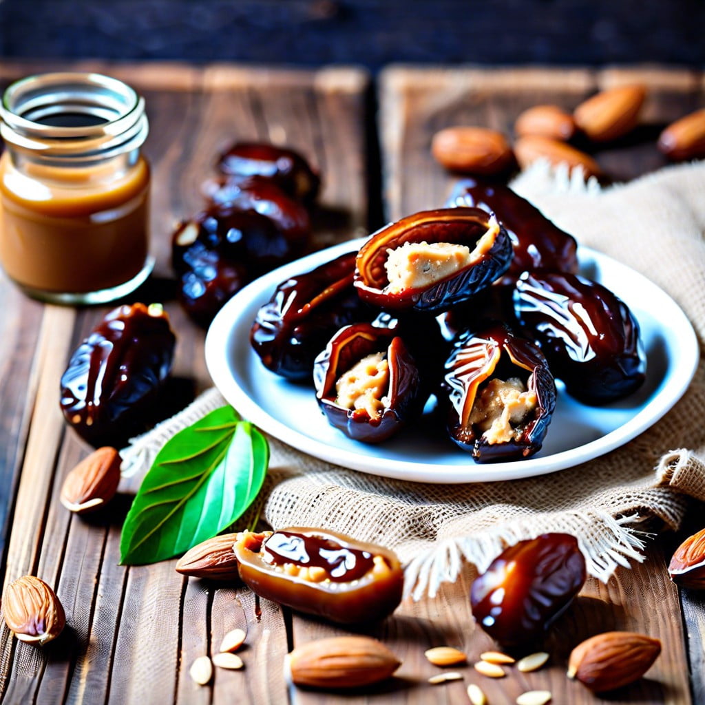 stuffed dates with almond butter