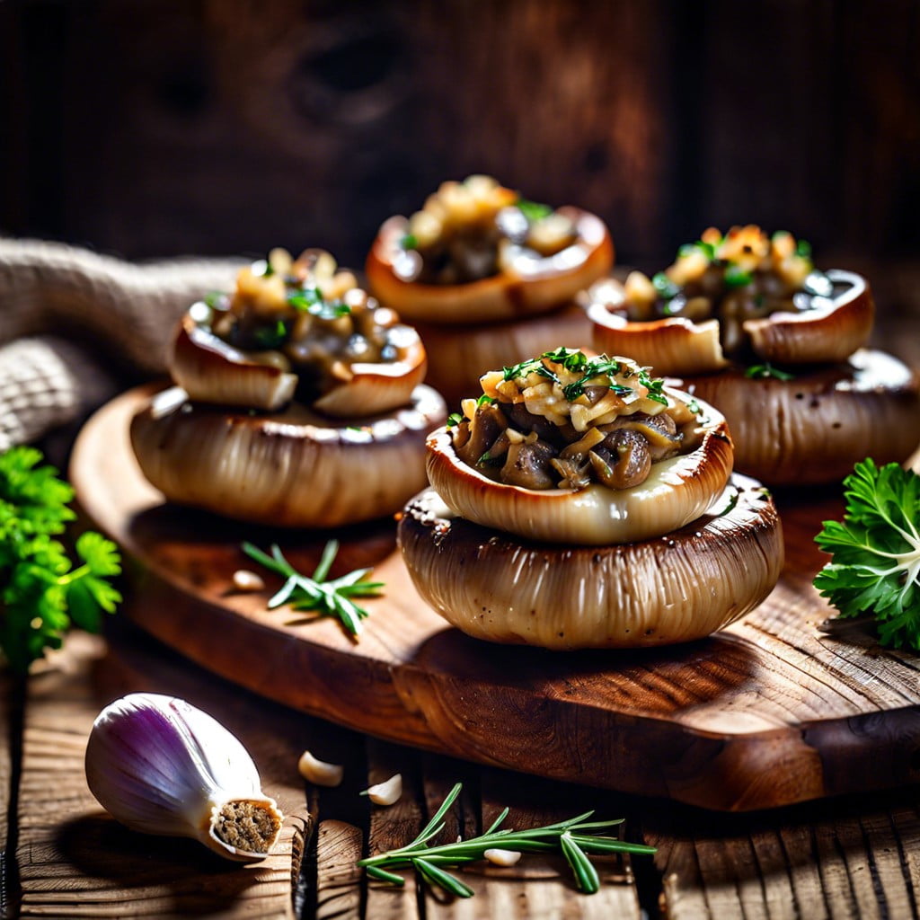 stuffed mushrooms with garlic and herbs