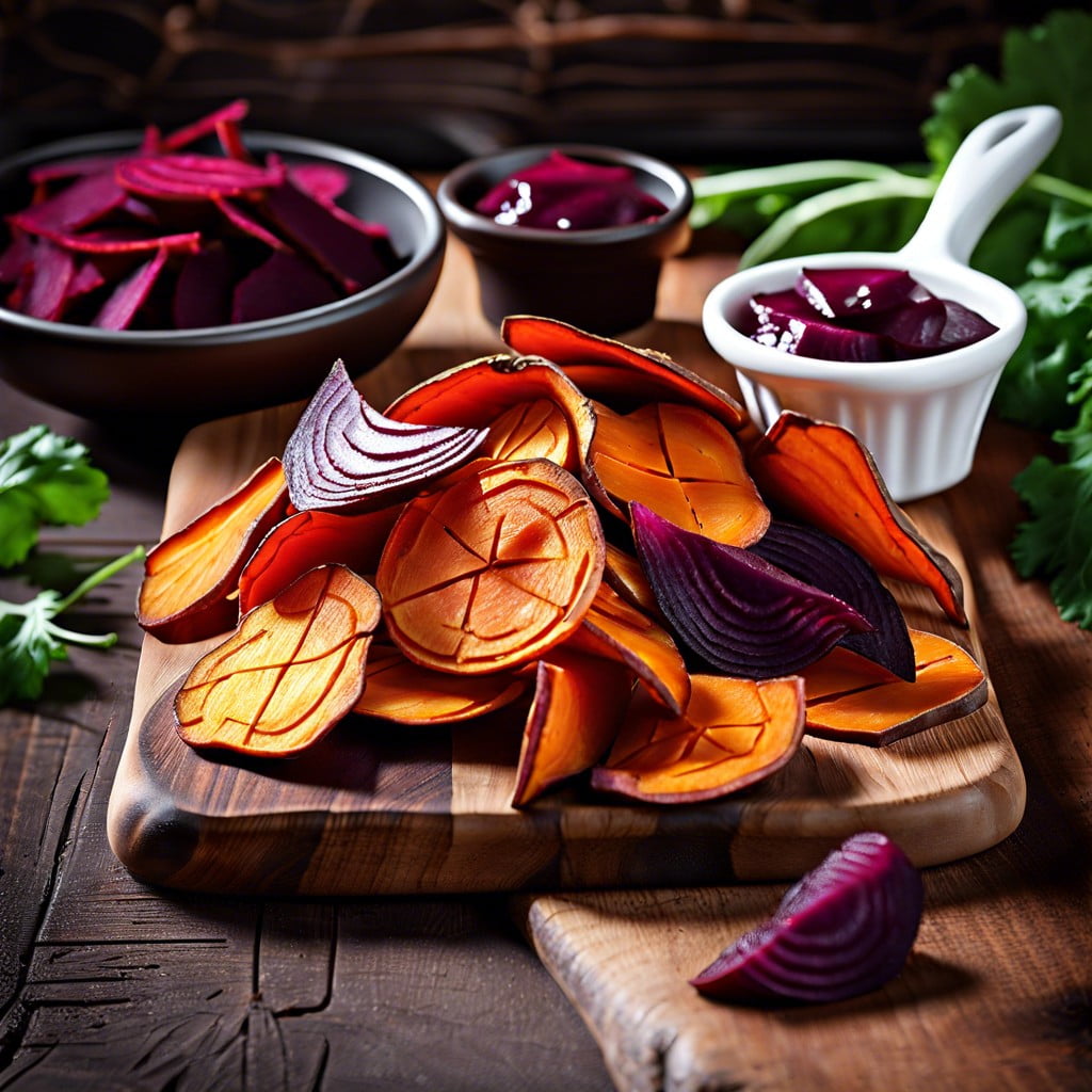 sweet potato and beet chips