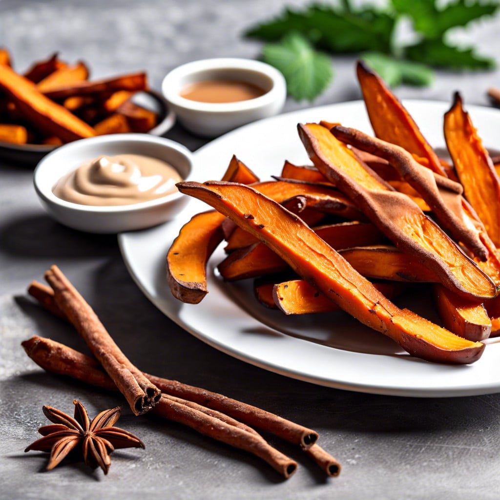 sweet potato fries with cinnamon dip