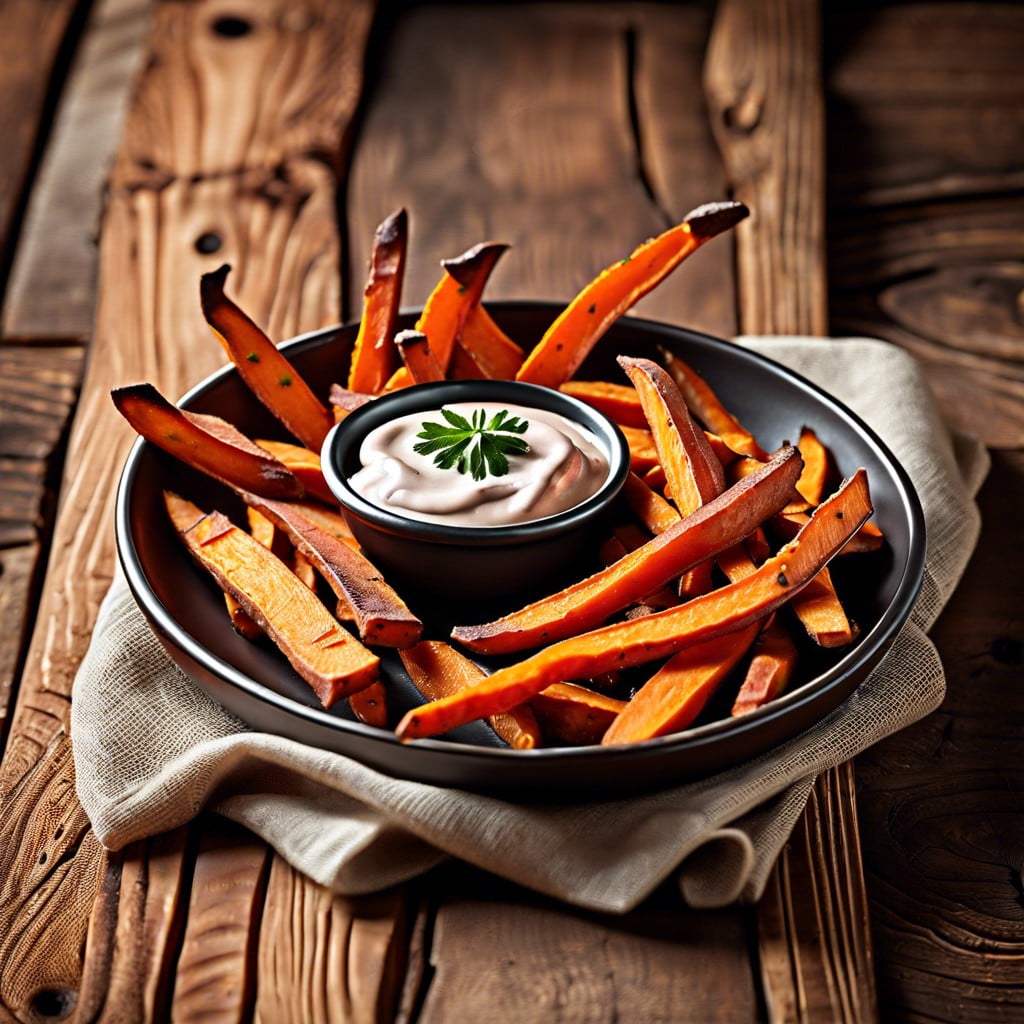 sweet potato fries with dip