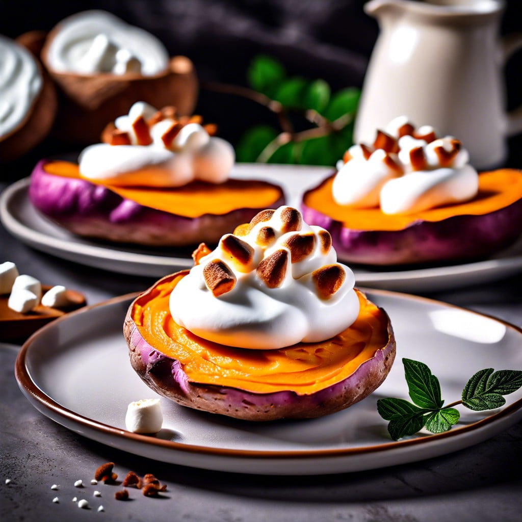 sweet potato rounds with marshmallow cream