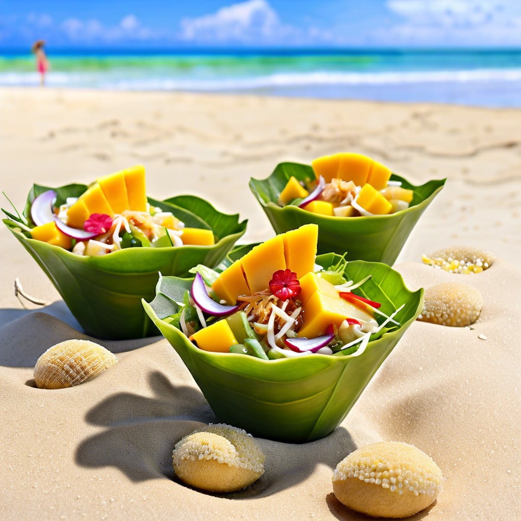 thai style mango salad cups