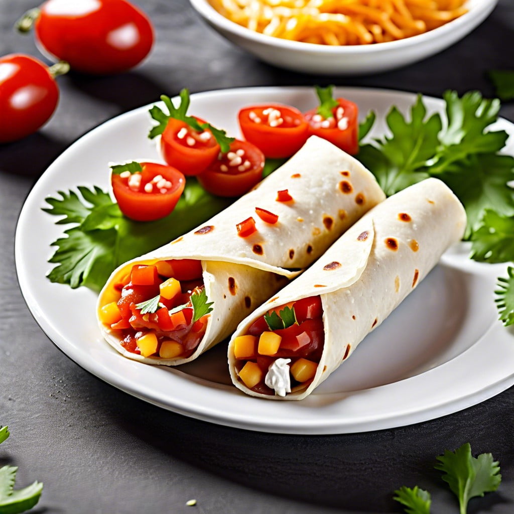 tortilla roll ups with salsa dip