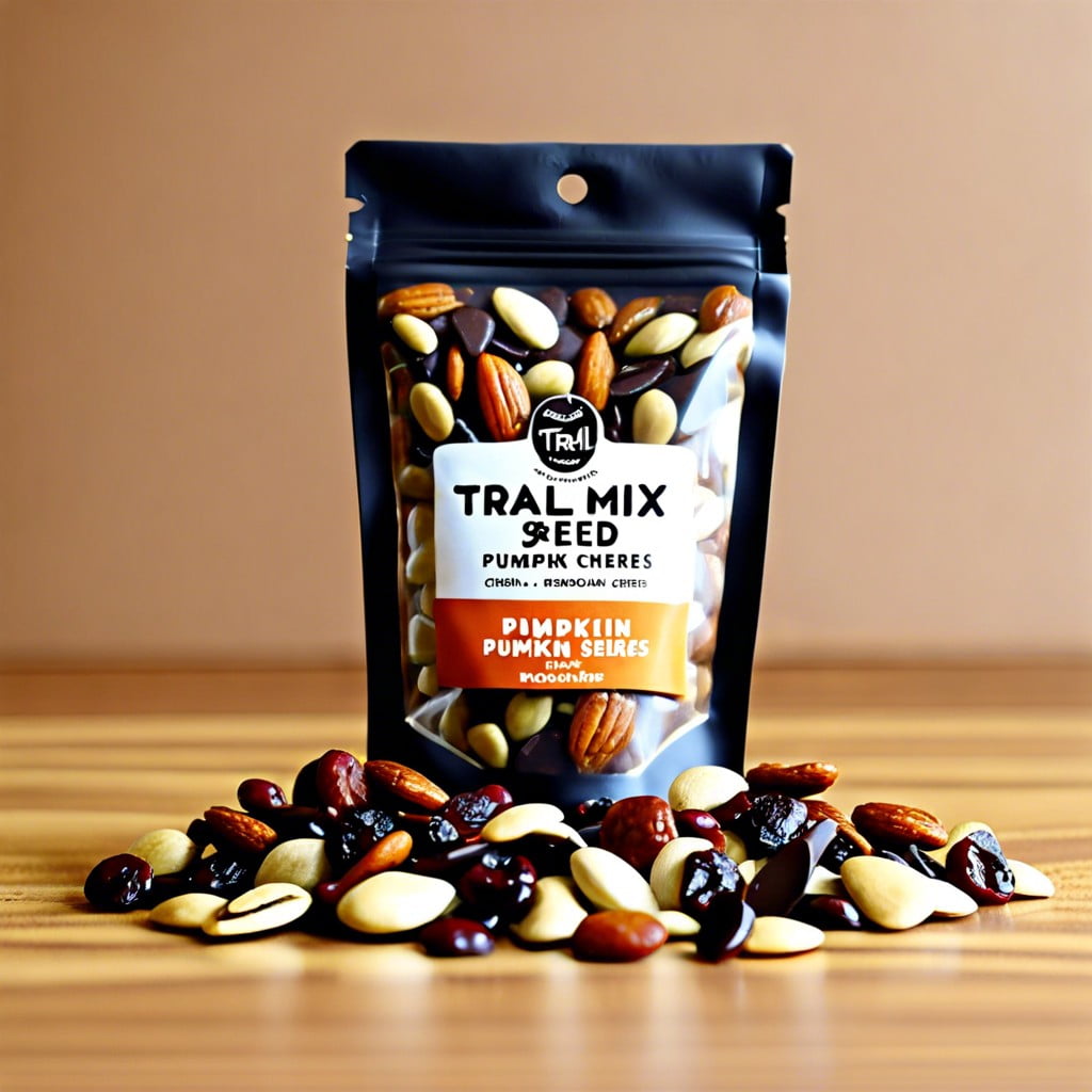 trail mix twist pumpkin seeds dried cherries and dark chocolate pieces