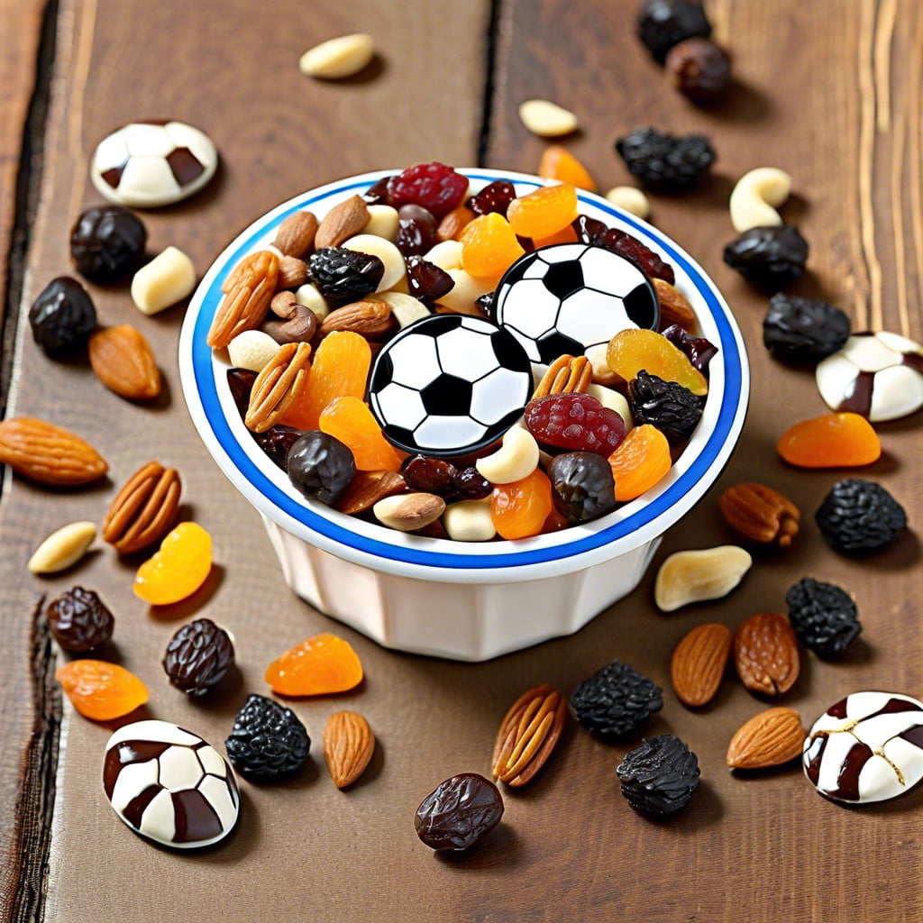 trail mix with dried fruit and nuts