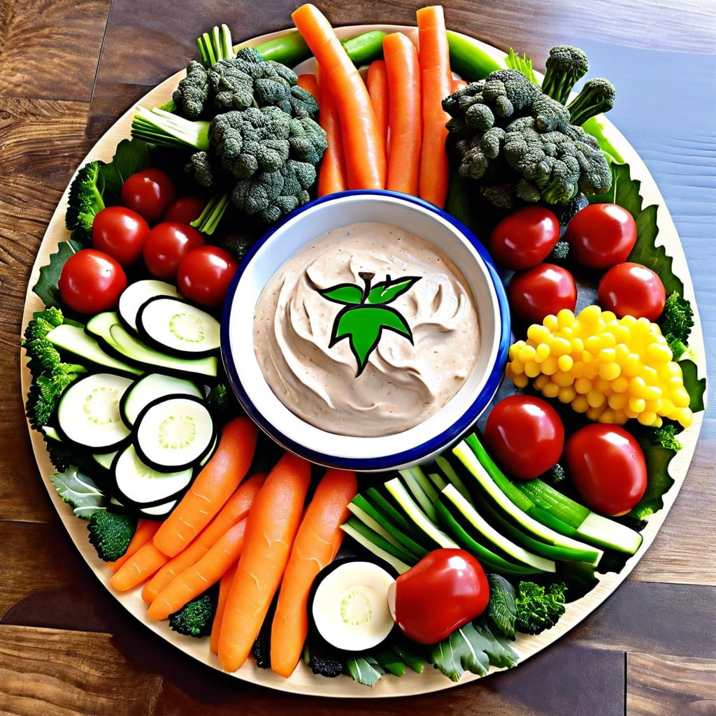 valedictorian veggies amp dip color themed vegetable platter