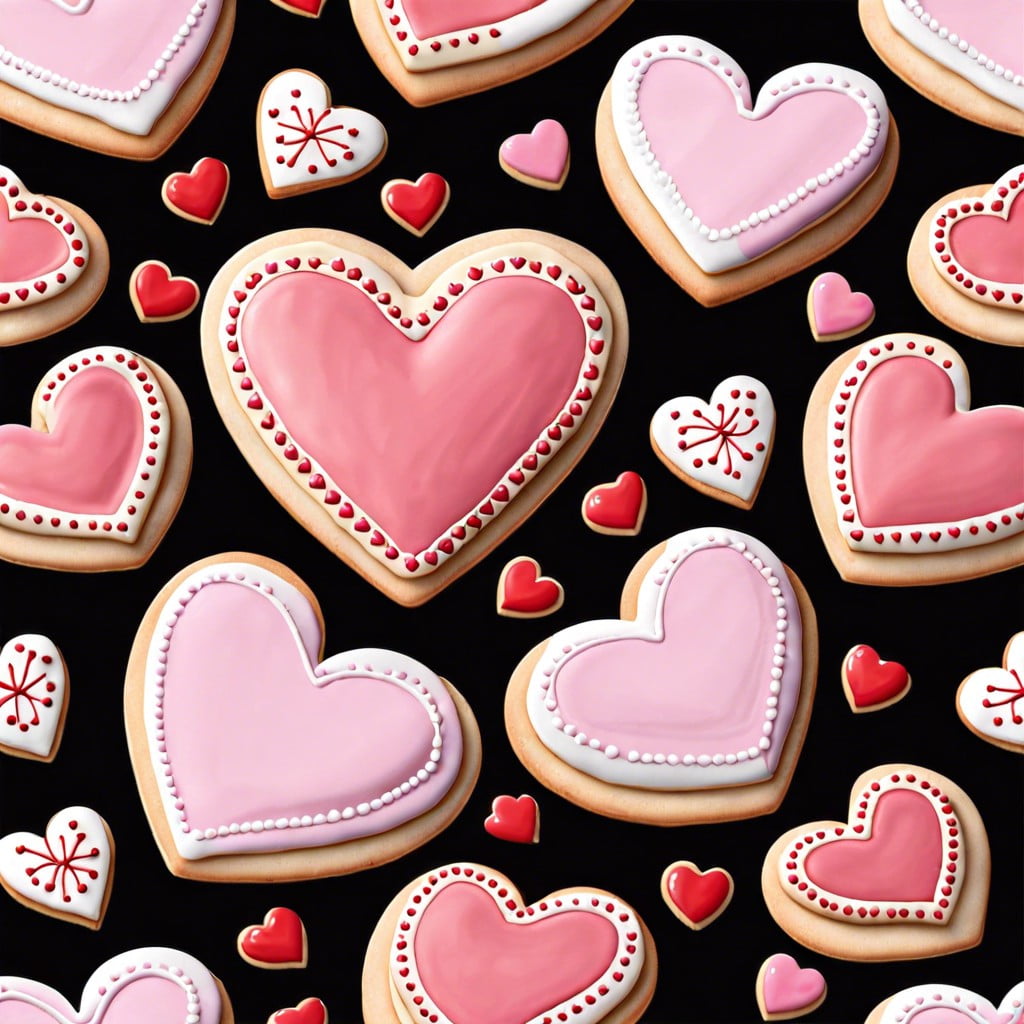 valentines themed sugar cookies