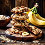 vegan banana oat cookies