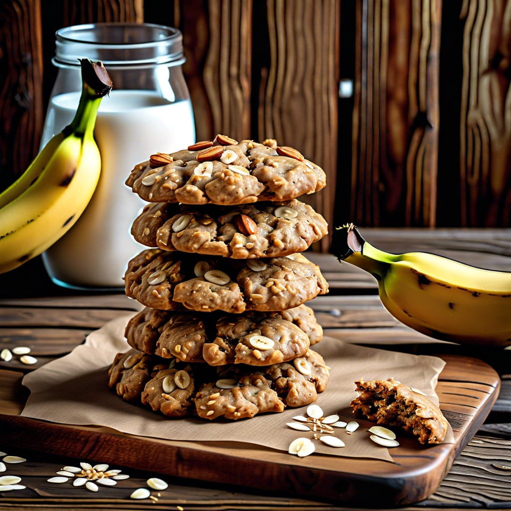 vegan banana oat cookies