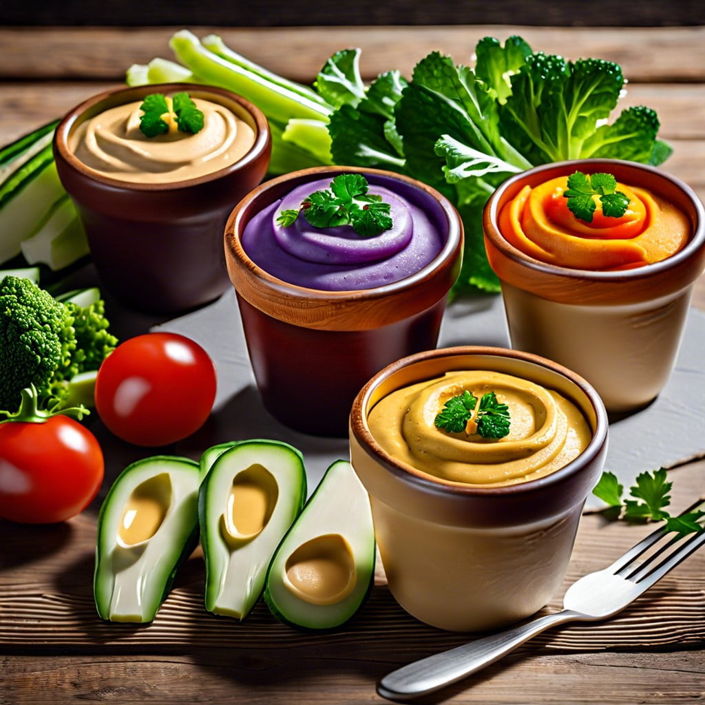 veggie cups with dip