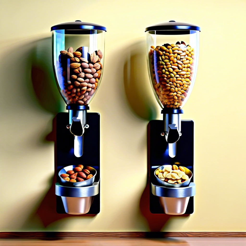 wall mounted snack dispensers for nuts seeds and small snacks