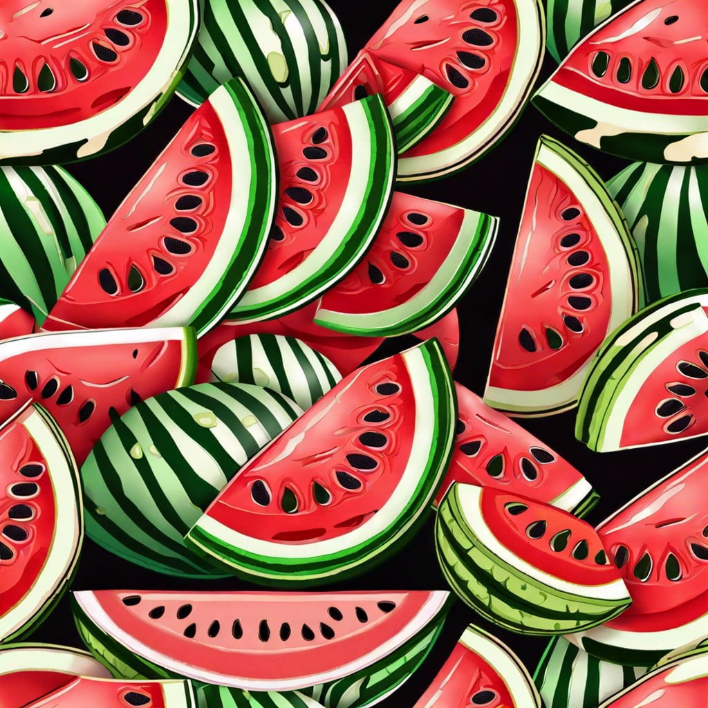 watermelon baseballs sliced with baseball lines drawn using fruit safe pens
