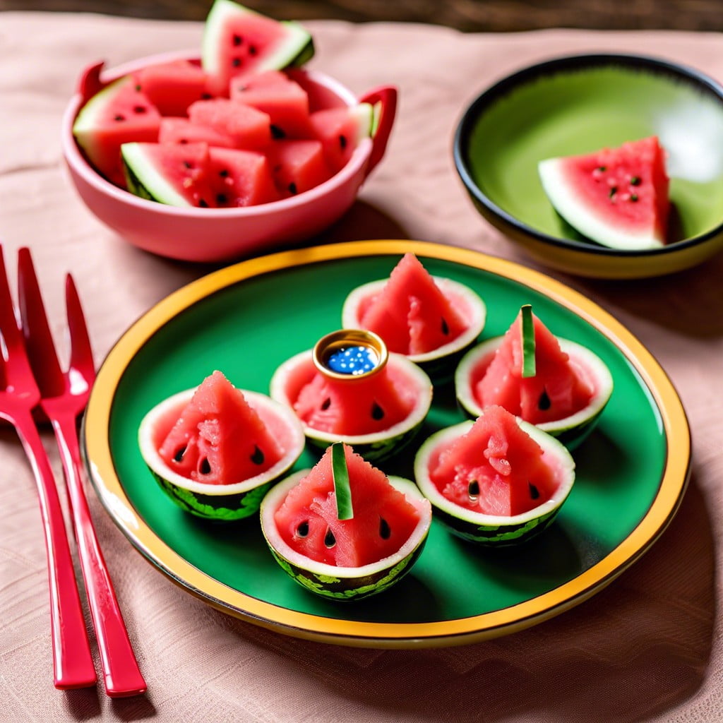 watermelon curry mini cups