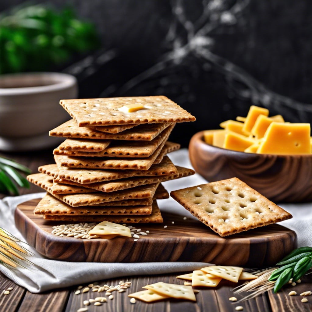 whole grain crackers with cheese