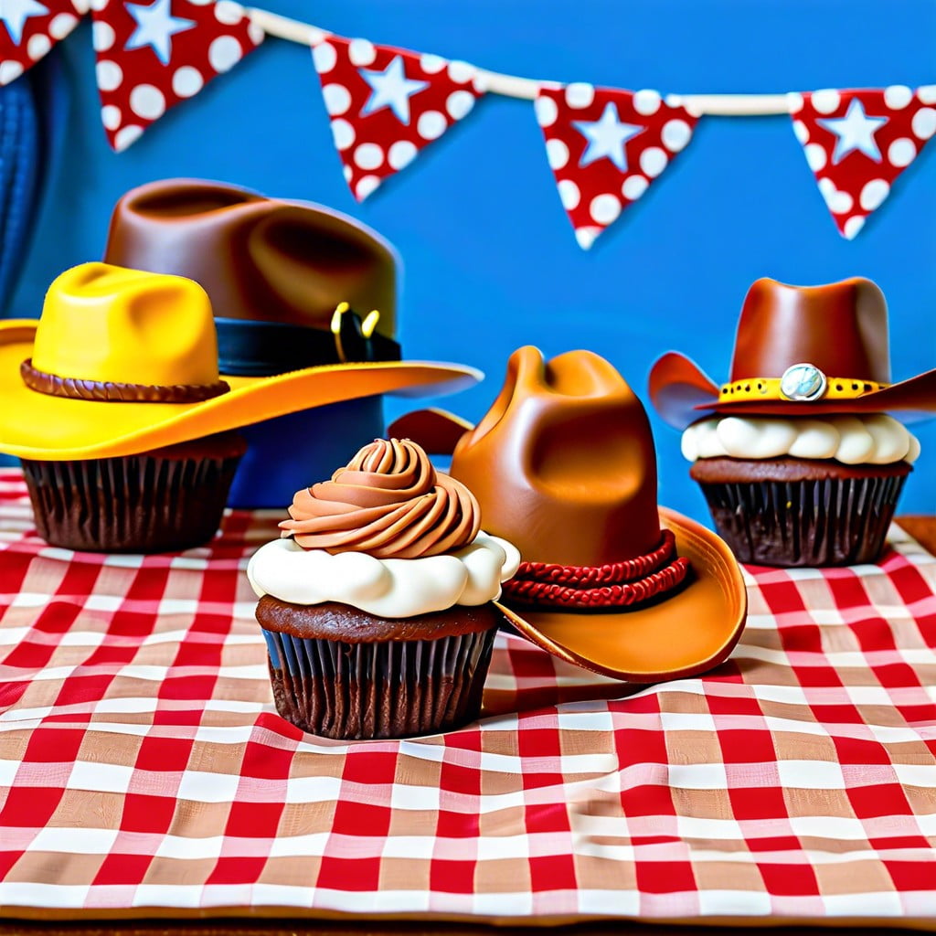 woodys cowboy hat cupcakes