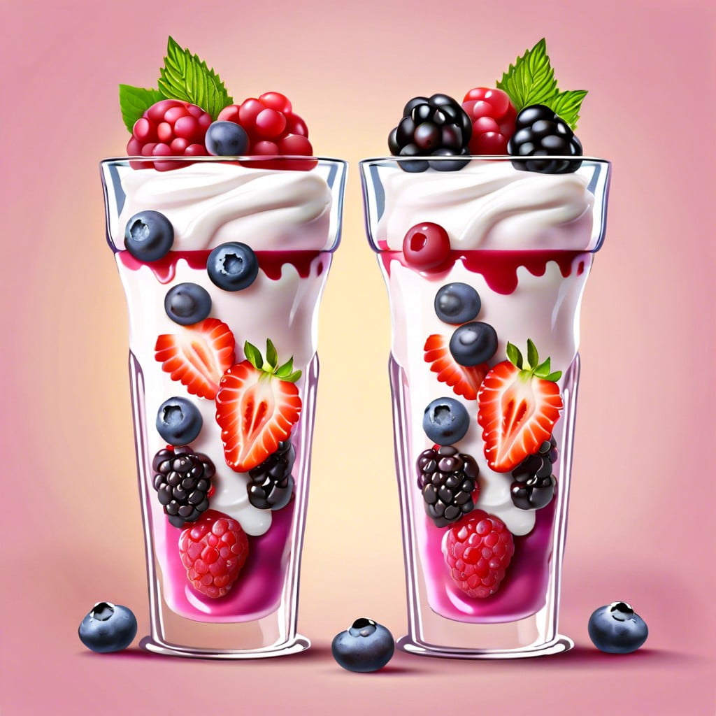 yogurt parfaits with berries