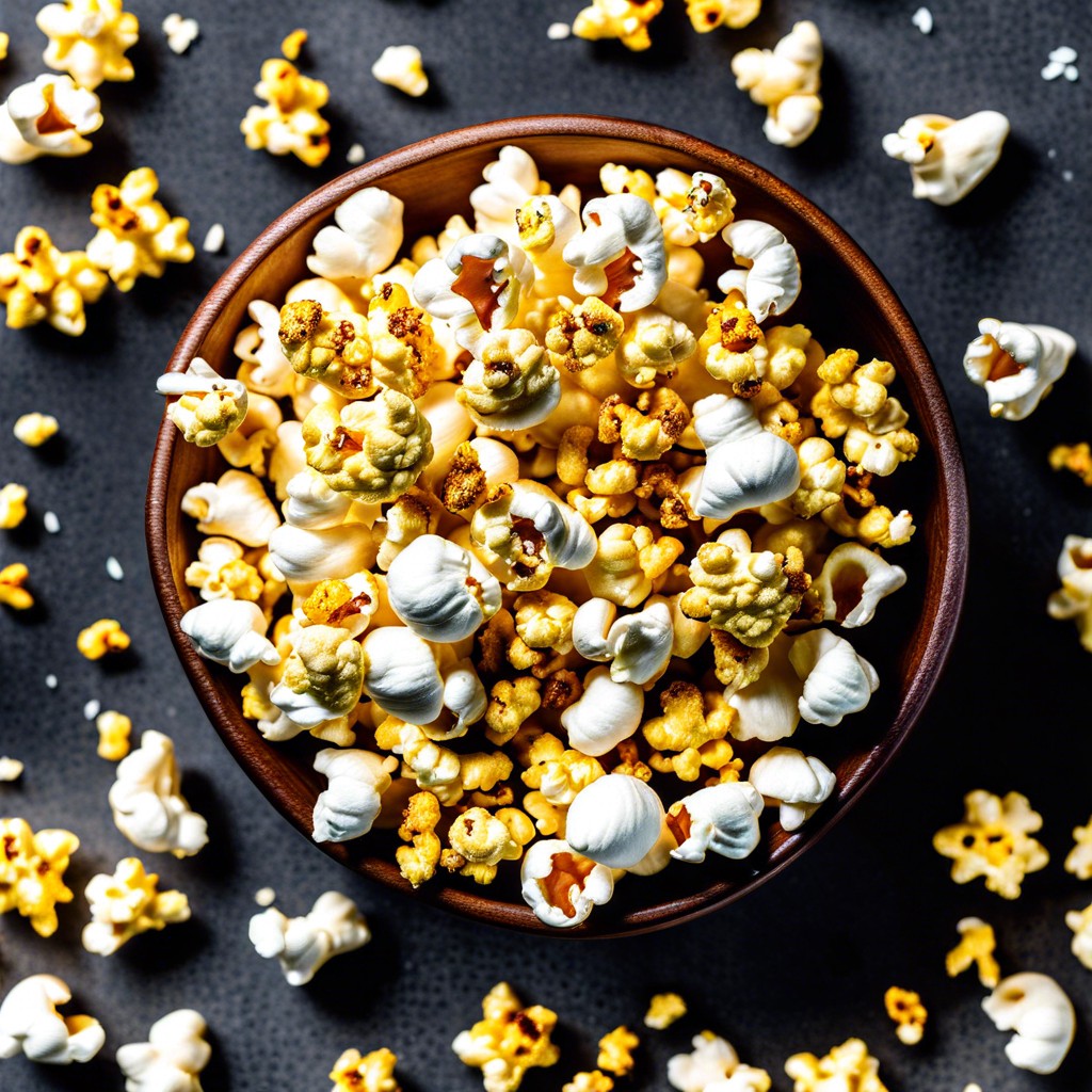air popped popcorn with nutritional yeast