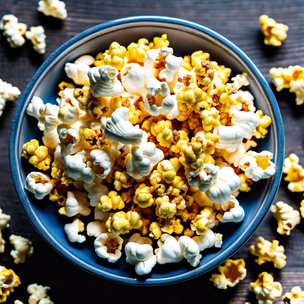 air popped popcorn with nutritional yeast