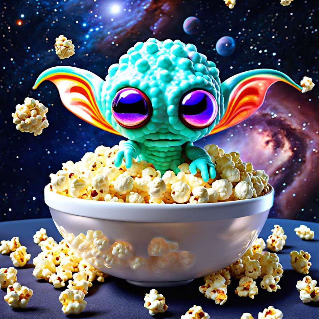 alien popcorn balls