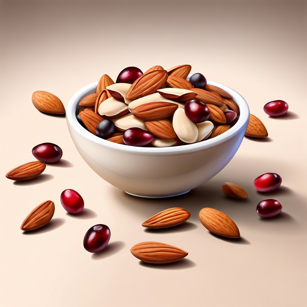 almond and cranberry trail mix