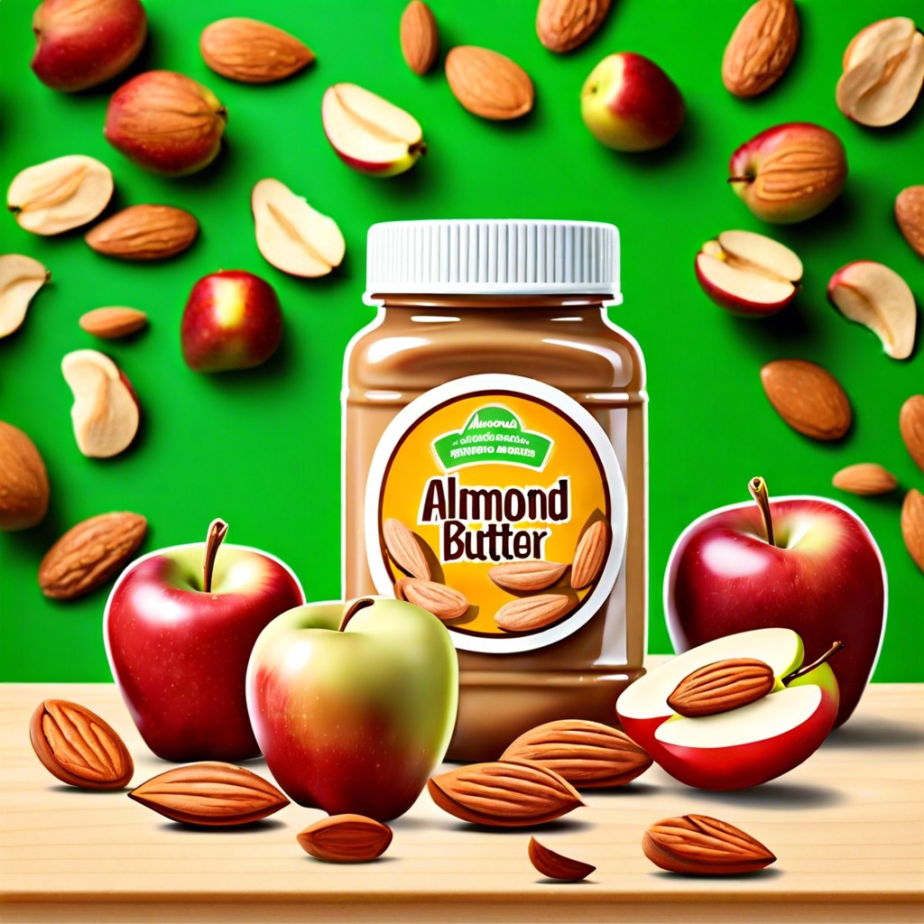 almond butter and apple slices