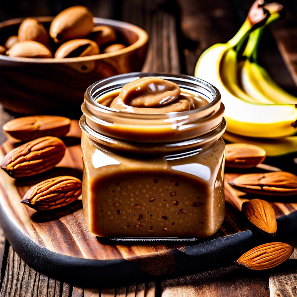 almond butter and banana slices
