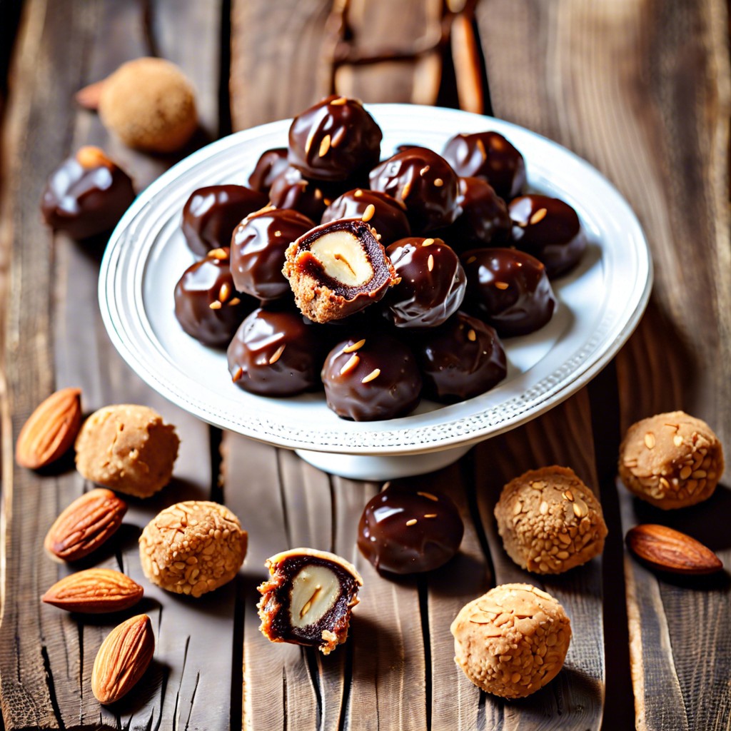 almond date truffles