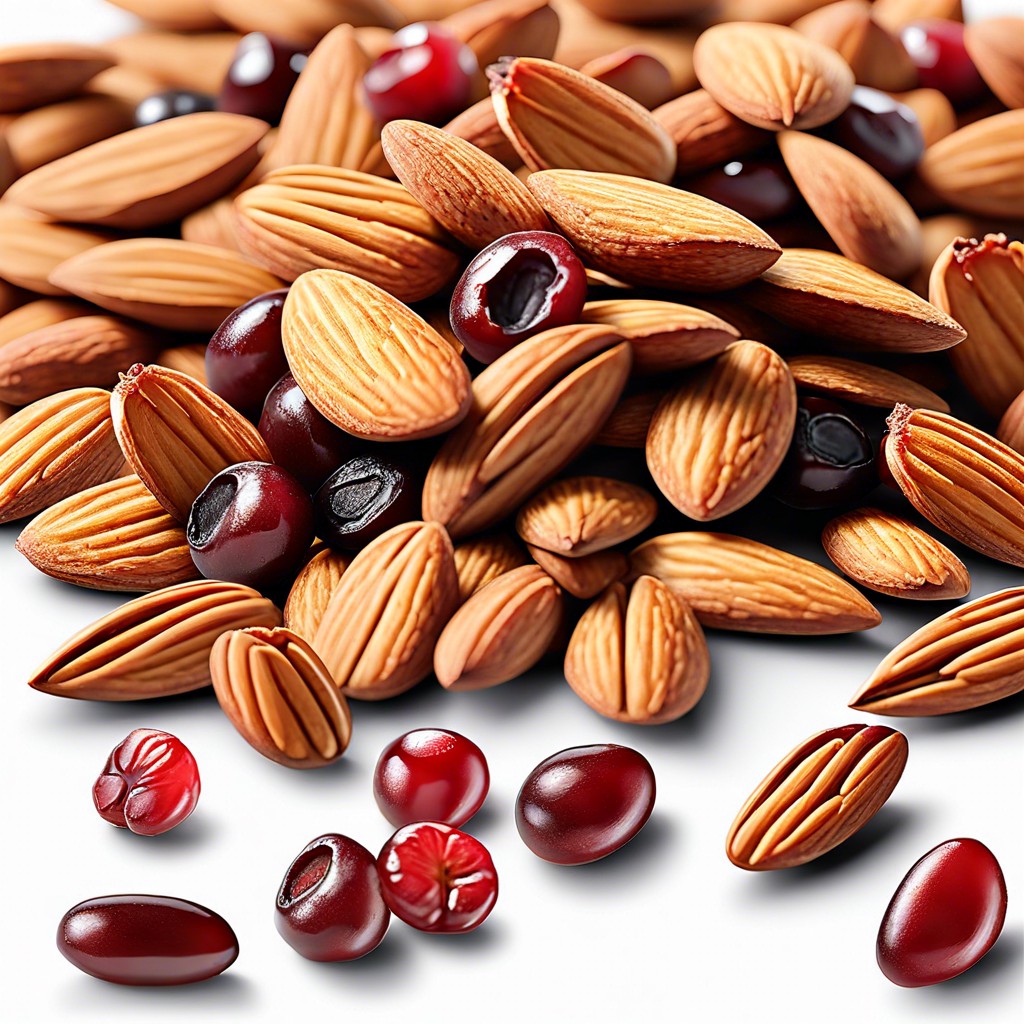 almonds and dried cranberries