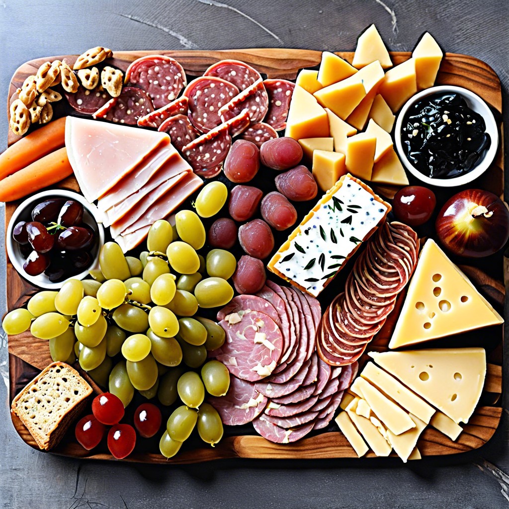 anti veggie board all meats and cheeses