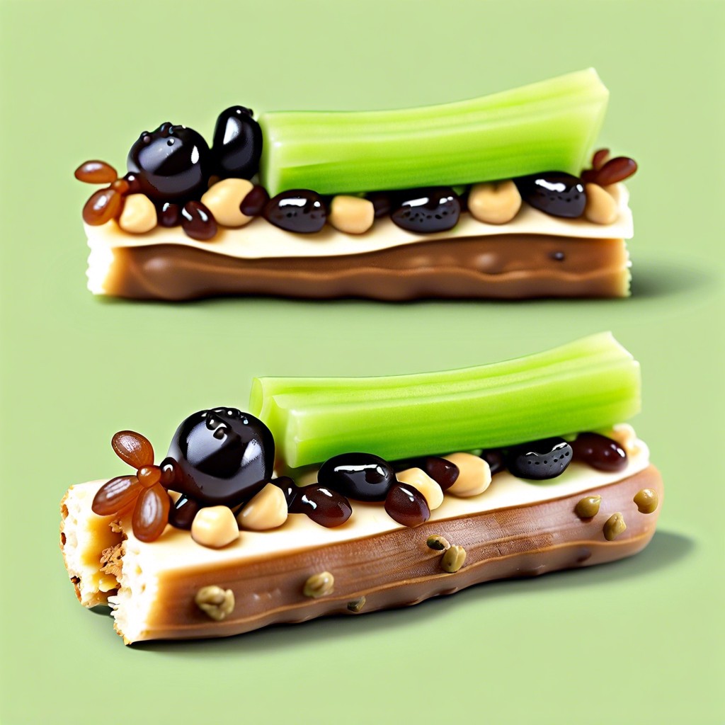 ants on a log celery with peanut butter and raisins