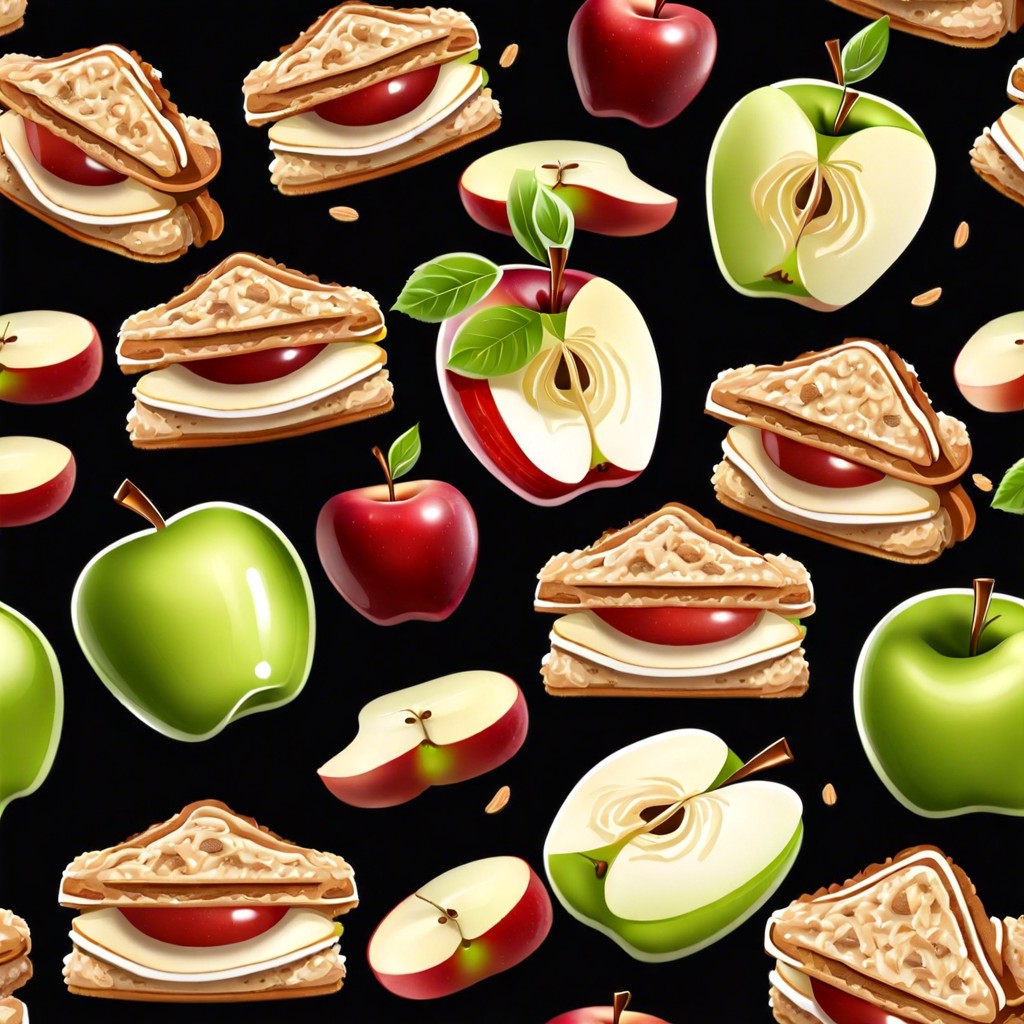 apple sandwiches with oat filling