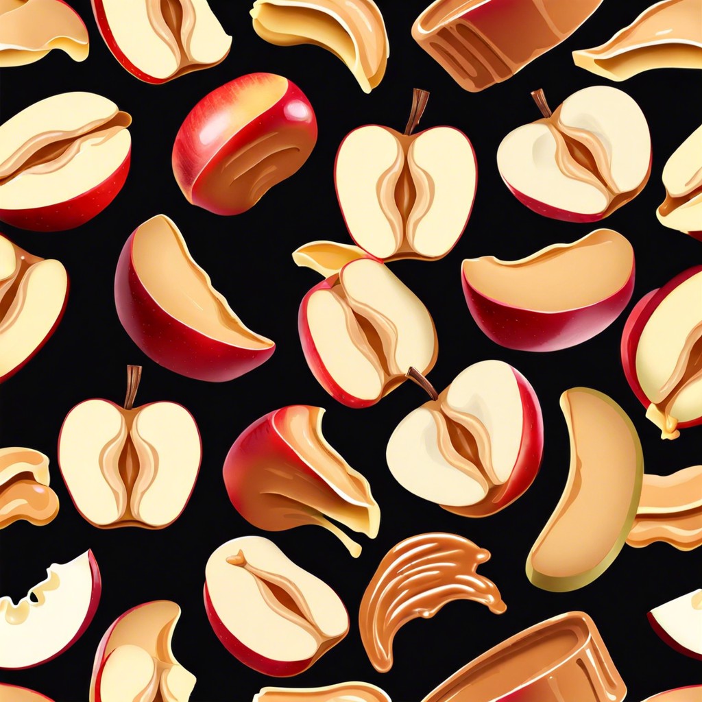 apple slices and peanut butter