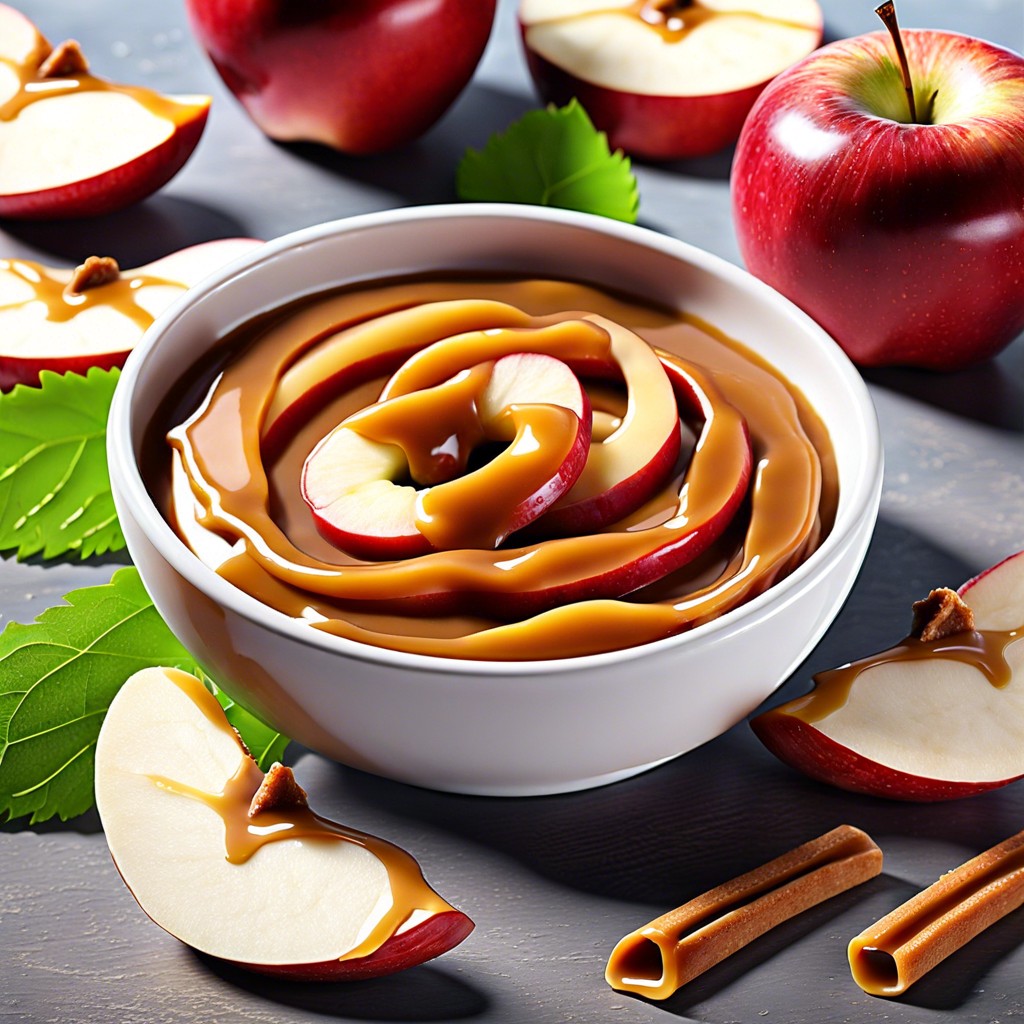 apple slices with caramel dip