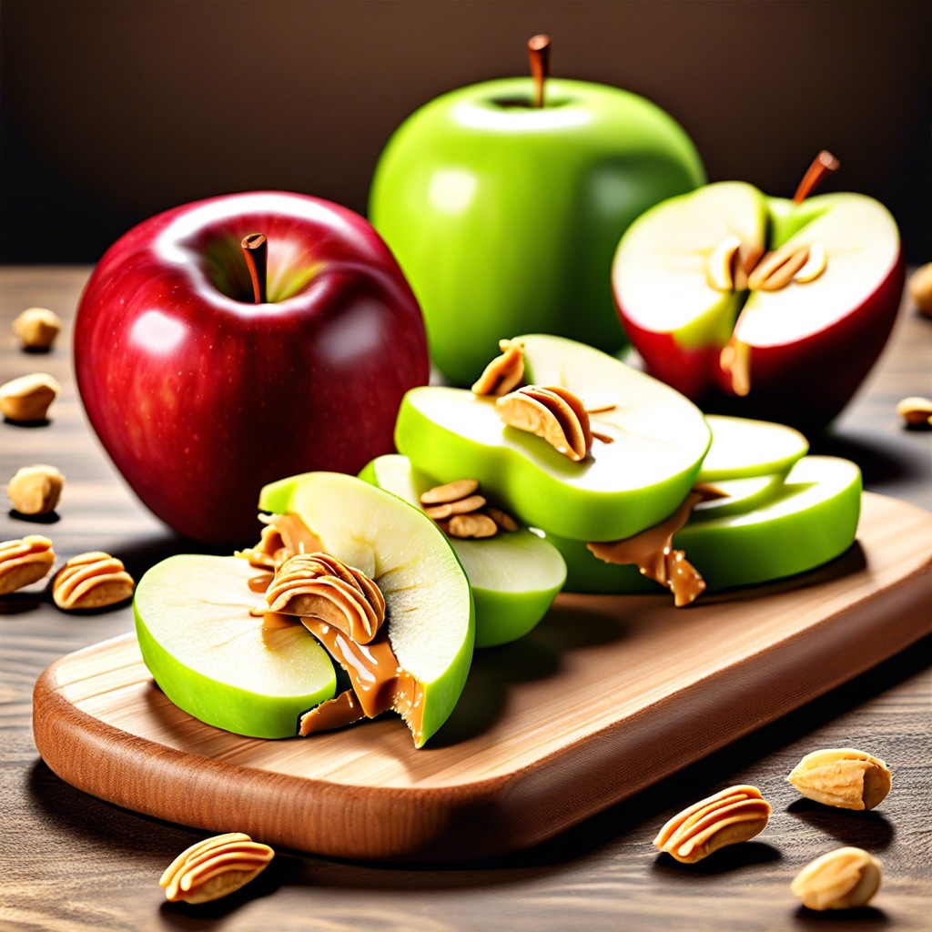 apple slices with peanut butter